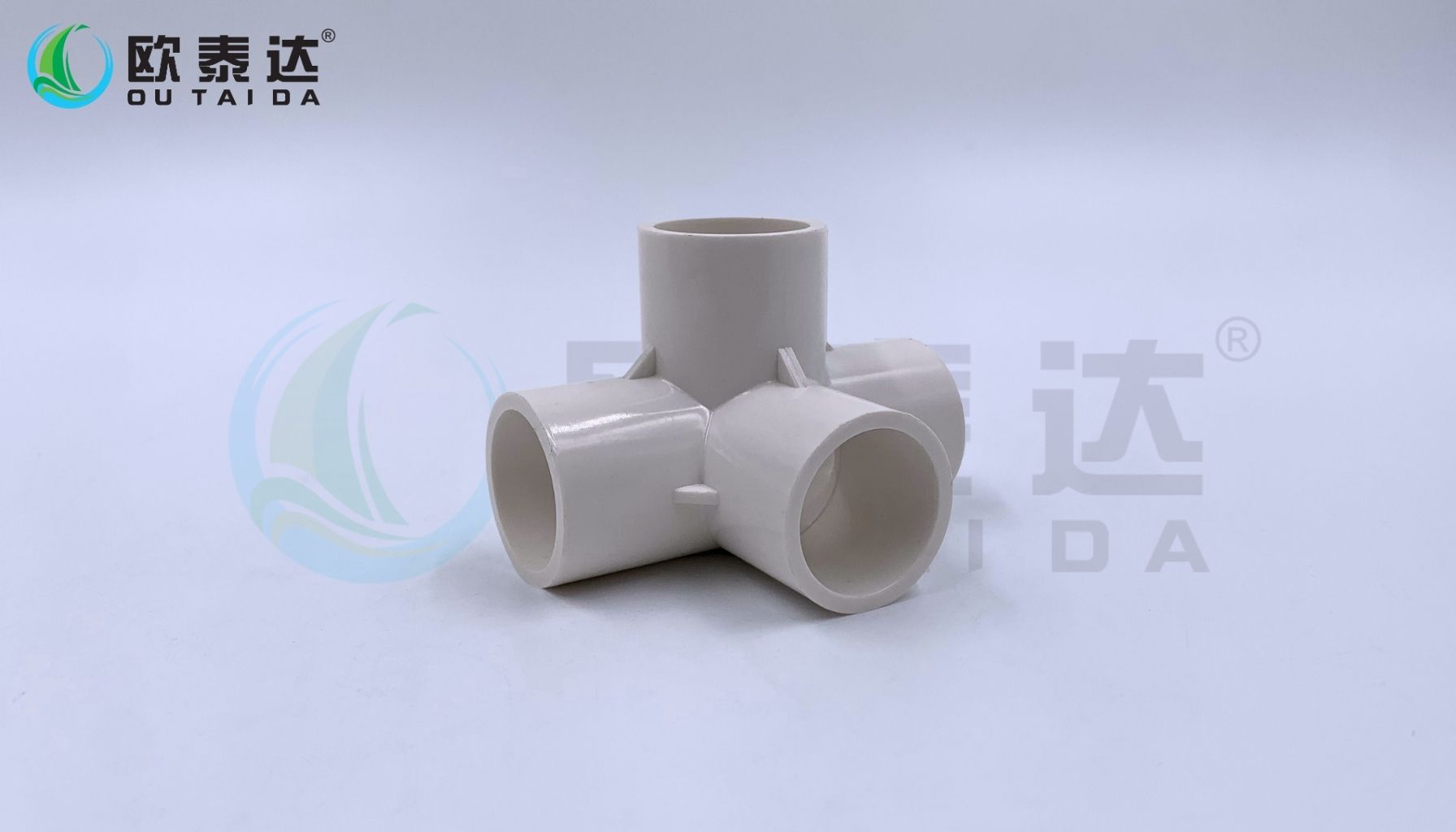 PVC 3D four-way fitting