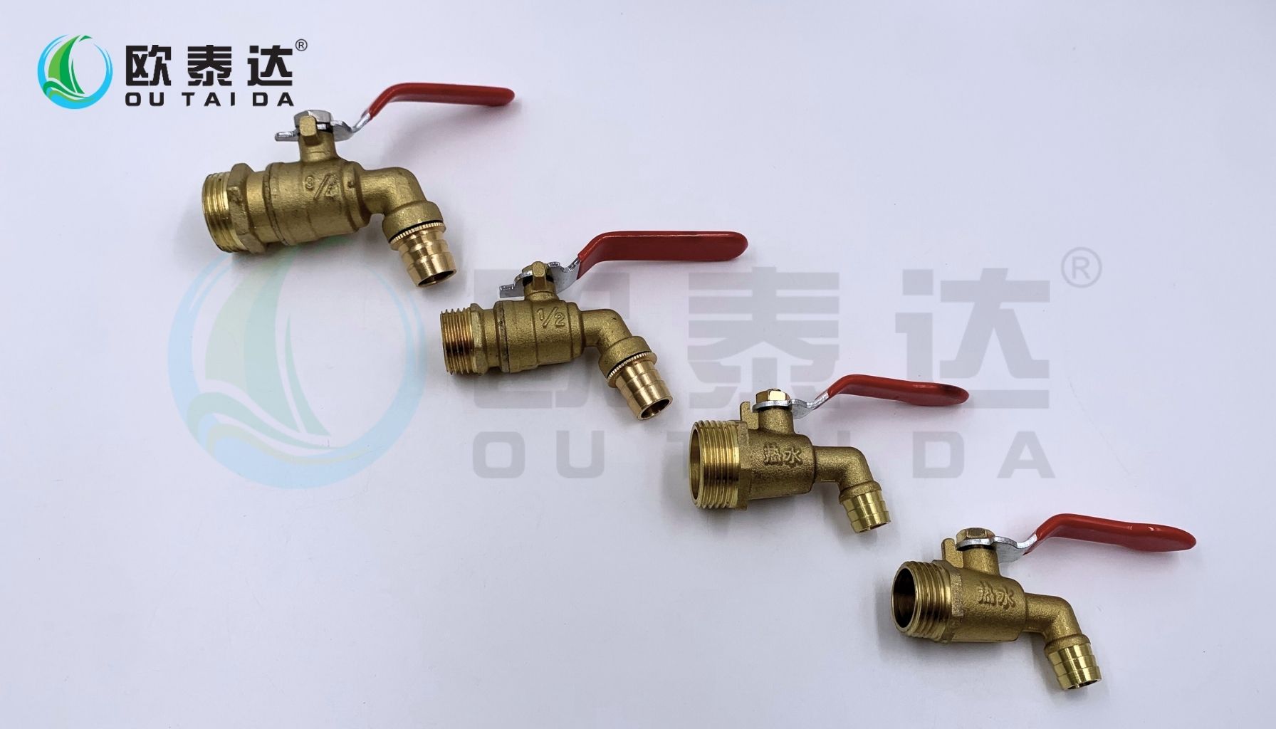 Brass hot water tap