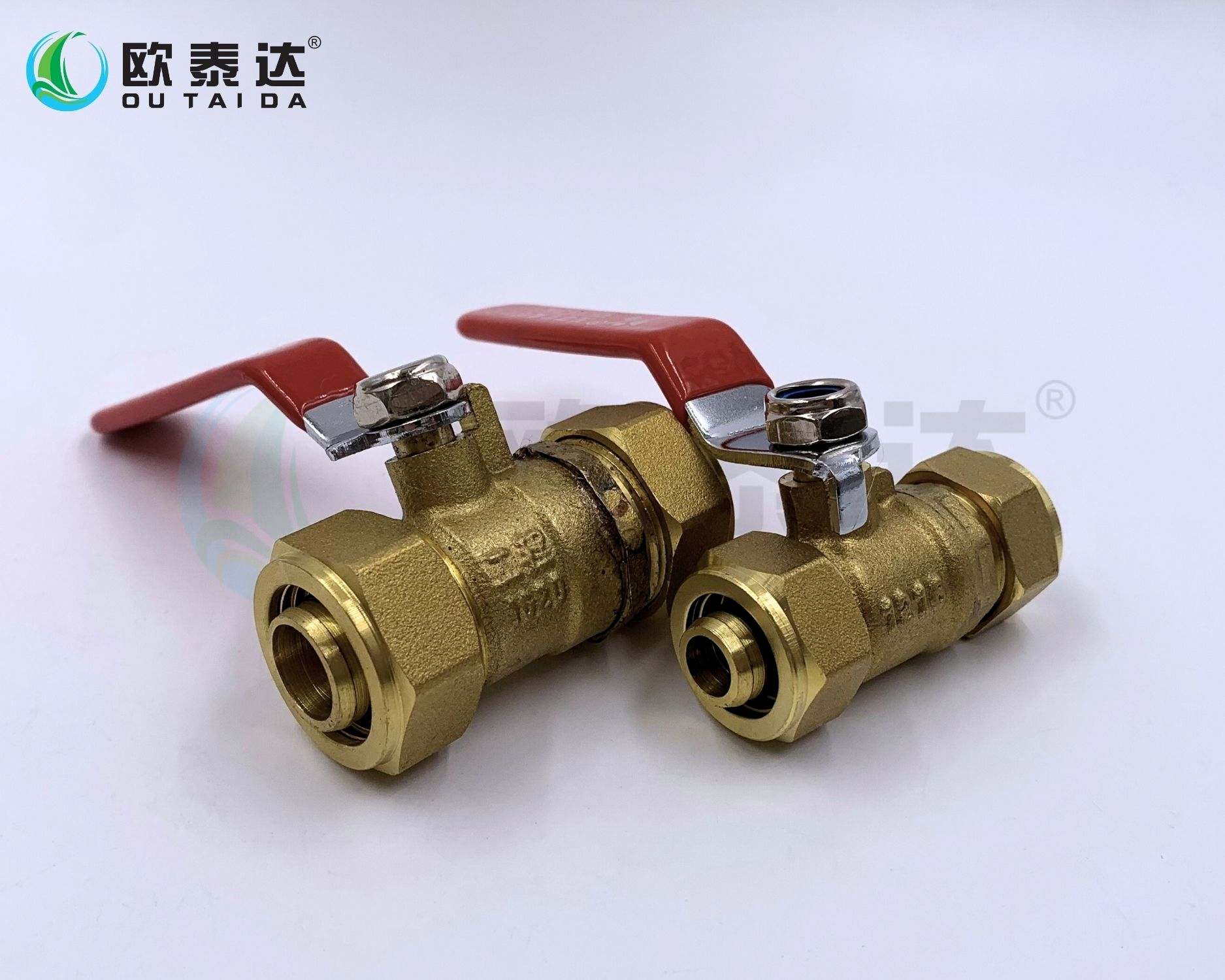 Brass male aluminum-plastic pipe ball valve